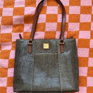 Barely used Dooney & Bourke embossed lizard tote